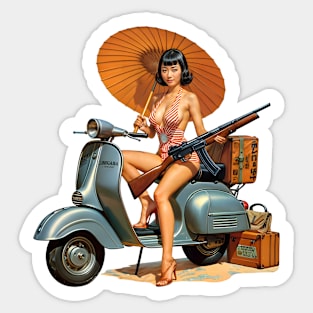 Scooter Girl Sticker